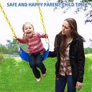 AGPTEK Toddler Swing Set, Heavy Duty Bucket Swing with Adjustable Rope, Toddler Cute Shape with 250 LB and 150 LB Capacity - Blue by TinyTreasures Baby Boutique