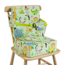 Booster Seat for Kitchen Chair with Backrest & 4 Adjustable Straps, Portable TPU Waterproof & Anti-Scratch Toddler Booster Seat for Dining Table, Removable & Non-Slip Booster SEat for Table by TinyTreasures Baby Boutique