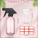 Norme 12 Pcs 8 oz Glass Spray Bottles with Funnels and Labels Refillable Cosmetic Empty Spray Bottles with Sprayer Containers for Essential Oil Cleaning Solutions(Pink,Classic) by GreenHaven Gardens