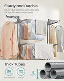 SONGMICS Clothes Drying Rack 4-Tier, Foldable Laundry Drying Rack 68.1-Inch Tall, Stainless Steel, Rolling Clothes Horses, Clothes Airer, Indoor Outdoor Use, Dove Gray ULLR703G01 by TinyTreasures Baby Boutique
