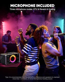 GFEEN Portable Bluetooth Speaker: 200W Peak, 15H Playtime, Wireless Speakers with Microphone, 5″ Subwoofer, Loud Sound, Light Show, Fast Charging for Outdoor, Party, Backyard(Silver with 1Mic) by TinyTreasures Baby Boutique