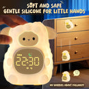 Sheep Alarm Clock with Night Light for Kids with Sleep Training and Sound Machine, Rechargeable Silicone Lamp OK to Wake Clock，Cute Animal Tabletop Lamp, Perfect Sleep Companion for Boys Girls, Khaki by TinyTreasures Baby Boutique