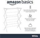 Amazon Basics Foldable Portable Laundry Rack for Air Drying Clothing, Indoor Outdoor Use - 14.5" D x 29.5" W x 41.8" H, White by CozyNest Decor