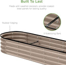 Best Choice Products 8x2x1ft Outdoor Metal Raised Garden Bed, Oval Deep Root Planter Box for Vegetables, Flowers, Herbs, and Succulents w/ 108 Gallon Capacity - Taupe by GreenHaven Gardens
