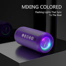 Ortizan Portable Bluetooth Speaker: IPX7 Waterproof, 24W Loud Sound, Deep Bass, Bluetooth 5.3, LED Lights, Wireless Stereo Pairing, 30H Playtime, for Home/Outdoor/Party/Beach, Birthday Gift (Purple) by TinyTreasures Baby Boutique