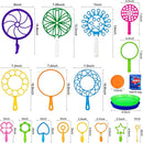 Roberly 25 PCS Big Bubble Wands Set with Tray Solution, Giant Bubbles Wands Toys for Kids Adults Summer Outdoor Activities Birthday Gifts Party Favors by TinyTreasures Baby Boutique