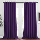 NICETOWN Bedroom Blackout Curtains Panels - Triple Weave Energy Saving Thermal Insulated Solid Grommet Blackout Draperies for Patio (80 inches by 108 Inch, Royal Purple, Set of 2) by TinyTreasures Baby Boutique