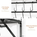 OROPY 31 Inch Wall Mounted Pot Rack Storage Shelf with 2 Tier Hanging Rails 14 S Hooks included, Ideal for Pans, Utensils, Cookware - Black by CozyNest Decor