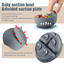 10 Pack Silicone Baby Feeding Set, Toddlers Led Weaning Feeding Supplies with Suction Baby Bowl Divided Plate Adjustable Bib Soft Silicone Spoon Fork, Infant Self Eating Utensil Set (Gray, Khaki) by TinyTreasures Baby Boutique