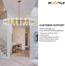 Modern Crystal Chandeliers, Black Chandelier Light Fixtures, 29''Candle Chandeliers for Staircase Hallway Living Room Entryway, 8 Lights by CozyNest Decor