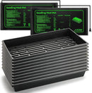 Seed Starter Kit - 10 Pack 1020 Seed Trays with 2 Seedling Heat Mats for Plants (10"x20.5"), Complete Seed Germination Kit for Indoor Gardening, Greenhouse Accessories by GreenHaven Gardens