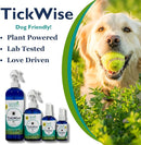 3 Moms Organics, TickWise 8oz Extra Strength Double Whammy 2-Pack - DEET- Free, Tick and Insect Repellent, Plant Based Essential Oils, All Natural Ingredients, Safe for Kids, Adults, Dogs & Horses by TinyTreasures Baby Boutique
