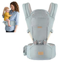 FRUITEAM 6-in-1 Baby Carrier with Waist Stool/Hip Seat for Breastfeeding, One Size Fits All - Adapt to Newborn, Infant & Toddler (Blue) by TinyTreasures Baby Boutique