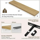 RICHFOCUS 36Inch Floating Shelves for Wall 2 Pack Shelves for Bedroom|Kitchen|Bathroom Wall Mounted Rustic Wood Floating Shelf with Invisible Brackets for Books|Storage|Decor, Oak by CozyNest Decor