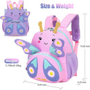 SUN EIGHT Preschool Toddler Backpack for Girls Kids Backpack Cute 3D Cartoon Animal Waterproof Schoolbag for Baby Girl Boy 1-5 Years（Butterfly） by TinyTreasures Baby Boutique