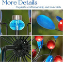 Wind Spinners for Yard and Garden Large - 80 inch Wind Spinners Outdoor Metal Large with Solar LED Light, Wind Sculptures & Spinners Windmills for Birthday Gifts Decorations(24 Diameter) by GreenHaven Gardens