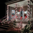 HOME LIGHTING 66ft Christmas Decorative Mini Lights, 200 LED Green Wire Fairy Starry String Lights Plug in, 8 Lighting Mode, for Indoor Outdoor Xmas Tree Wedding Party Garden Decoration (Red & White) by TinyTreasures Baby Boutique