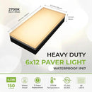LUMENGY Paver Light 6X12 Inch (5.9 X 11.81 inch), Warm White 2700K Glare-Free Illumination for Driveways, Pathways, Pool Deck & Patios,12V AC/DC, Waterproof & Drive-Over Rated by CozyNest Decor
