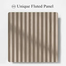 Fluted Buffet Cabinet with Storage, 120" Sideboard Buffet Storage Cabinet with 8 Doors & Solid Wood Handle, Coffee Bar Wood Credenza Cabinet for Kitchen, Dining Room, Living Room, Natural Oak(2PCS) by CozyNest Decor