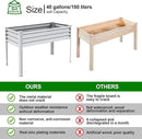 Land Guard 2Pcs Galvanized Raised Garden Bed with Legs, 48×24×32in Large Metal Elevated Raised Planter Box with Drainage Holes for Backyard, Patio, Balcony, 400lb Capacity by CozyNest Decor