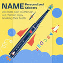 SEAGO Kids Electric Toothbrush, Rechargeable Sonic Soft Bristle Toothbrushes with 8 Brush Heads, DIY Stickers and 5 Modes, Ideal for Kids and Children, Ages 3–12，SG2303(Navy) by TinyTreasures Baby Boutique