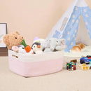 Large Storage Baskets for Shelves, Closet Organizers Bins for Clothes Blanket Towels, Baby Nursery, Toy Baskets Box, Woven Rope Baskets, 17 x 13 x 7.5”, 3 Packs Woven Pink by CozyNest Decor