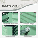 Domi Raised Garden Beds Outdoor, 8x4x1.5Ft Thickening Tall Metal Rectangular Deep Root Box Planter for Vegetables, Flowers, Herbs, and Succulents 1.5" Deep w/ 342 Gallon Capacity - Green by GreenHaven Gardens