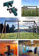 Heavy Duty Bronze Swing Hangers Screws Bolts Included Over 5000 lb Capacity Playground Porch Yoga Seat Trapeze Wooden Sets Indoor Outdoor (4 Pack) by GreenHaven Gardens