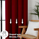 Simplebrand Ava Red Blackout Curtains for Bedroom 96 Inches Long 2 Panels, Solid Thermal Insulated, Energy Saving Nursery Window Treatment Curtains Blackout Drapes, W40 x L96 Inch, Red by TinyTreasures Baby Boutique