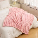 YUSOKI Luxury 3D Bubble Throw Blanket 5lb,All Ages,Home Decoration, (Light Pink,90 * 90inches) by CozyNest Decor