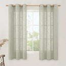 LAMIT Linen Curtains 63 inch Length 2 Panels for Living Room, Light Filtering Panels Bronze Grommet Neutral Textured Drapes for Bedroom/Office, Sage Grey, 34 x 63 Inch by CozyNest Decor