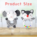 Baby Rattles 0-6 Months Newborn Toys Infant Toys 0-6 Months Rattles for Babies 0-6 Months Baby Toys 0-6 Months, Black and White High Contrast Baby Toys for 0 3 6 9 12 Months (Baby Rattles) by TinyTreasures Baby Boutique