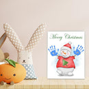 SHLINCO Snowman Handprint Keepsake DIY Kit, Baby's First Holiday Keepsake, Winter Decoration, Kids Family Footprint Art, 7.8x9.8 Inch Canvas, Suitable For Desktop Wall Ornaments by TinyTreasures Baby Boutique