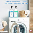 GMISUN Laundry Detergent Dispenser, 2 Pack Liquid Laundry Soap Dispenser, 64oz Storage Container for Farmhouse Laundry Room Decor, Liquid Bottle Organizer for Detergent/Softener/Bleach by CozyNest Decor
