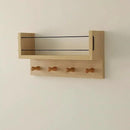 Entrance Coat Rack ，Coat Hooks, Wall-Mounted Wooden Hook Rack, Wall-Mounted Shelves are Very Suitable (Oak Colored Finish-A) by CozyNest Decor