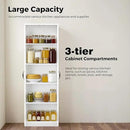 Storage Cabinet/Pantry cabinets, Soft White Finish, 71" Tall Wood Cupboard with 2 Door and 3 Adjustable Shelves for Kitchen, Dining Room, Living Room, Bathroom (Style 1) by CozyNest Decor