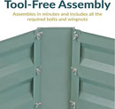 Sunnydaze Galvanized Raised Garden Bed - Metal Raised Bed for Gardening - Outdoor Planter Box for Flowers, Plants, and Vegetables - Green - 48" W x 36" D x 12" H Rectangle by GreenHaven Gardens
