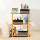 Small Storage Baskets for Organizing | Closet Organizer Bins | Shelf Toy Basket | Woven Rope Baskets | Cube Decorative Box | Shallow Basket | 11.5x7.5x4.7” | 3 Packs Black Brown by CozyNest Decor