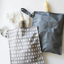 Tiny Twinkle Mess-Proof Waterproof Wet Dry Bag | 2-Pack Reusable Wet Bags for Swimsuits & Baby Clothes | Leakproof Wet Bag for Travel & Diaper Changes for Baby (Luna) by TinyTreasures Baby Boutique