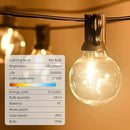 50FT LED Globe String Lights,Waterproof Hanging String Light with 25 Warm White Shatterproof G40 Bulbs(2 Spare), for Indoor/Outdoor Commercial Decor (50FT) by GreenHaven Gardens