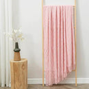 inhand Knitted Gift Throw Blankets for Couch and Bed,Valentines Day Decor Blanket for Her Him Girlfriend Wife, Pink Romatic Lightweight Decorative with Tassel, Farmhouse Warm Woven for Women, 60"x80" by CozyNest Decor