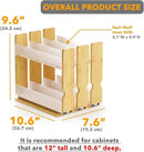 SpaceAid Bamboo Pull Out Spice Rack Organizer for Cabinet, Heavy Duty Slide Out Seasoning Kitchen Pantry Sliding Vertical Organization, 7.6" Wide, 3 Drawers(2" Wide), 2-Tier, Natural by CozyNest Decor