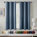 MIULEE Stone Blue Blackout Curtains for Bedroom Living Room 63 Inches Long 2 Panels, Thermal Insulated Room Darkening Drapes Solid Grommet Top Noise Reducing Light Blue Window Treatments 40x63 Inch by TinyTreasures Baby Boutique