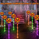 12 Pack Solar Pumpkin Lights for Halloween Decorations Outdoor, Waterproof Halloween Pathway Lights with 8 Modes, Orange Purple and Green Halloween Walkway Stake Lights for Yard Garden Party Decor by CozyNest Decor