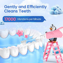 SEAGO Toddler Electric Toothbrushes for Baby Ages 0-3 Years, Baby Toothbrush with Smart Timer and Suction Base, 4 Replacement Brush Heads SG-513(Pink-C) by TinyTreasures Baby Boutique