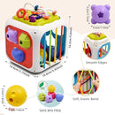 AiTuiTui Multifunction Baby Sensory Activity Cube Toys for 12 18 Months, Shape Sorter Early Learning Educational Interactive Toys for Toddlers 1 2 Year Old Boy Girl, 1st Birthday Gifts by TinyTreasures Baby Boutique