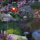 Solar Lights Outdoor Wind Spinners, Metal Lotus Flower Garden Decor with Waterproof LED Crackle Glass Globe for Patio Lawn Yard Outdoor Decor by GreenHaven Gardens