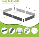 2PCS 8x4x1ft Raised Garden Bed-Outdoor Galvanized Planter Box for Vegetables, Fruits,Herbs, Flowers, Metal Raised Garden Bed kit-Grey by GreenHaven Gardens