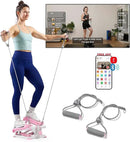 Sunny Health & Fitness Mini Stepper for Exercise at Home, Stair Step Workout Machine with Resistance Band and Over 300lb Weight Capacity, Optional Twist Motion and Free SunnyFit App Connection by CozyNest Decor