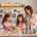 Pottery Wheel for Kids - Complete Pottery Tools Kit for Beginners, Arts and Crafts for Kids Ages 8-12 with 3 Pack Air Dry Clay, Mini Clay Making Pottery Wheel with Foot Pedal (Dog, Patented) by TinyTreasures Baby Boutique